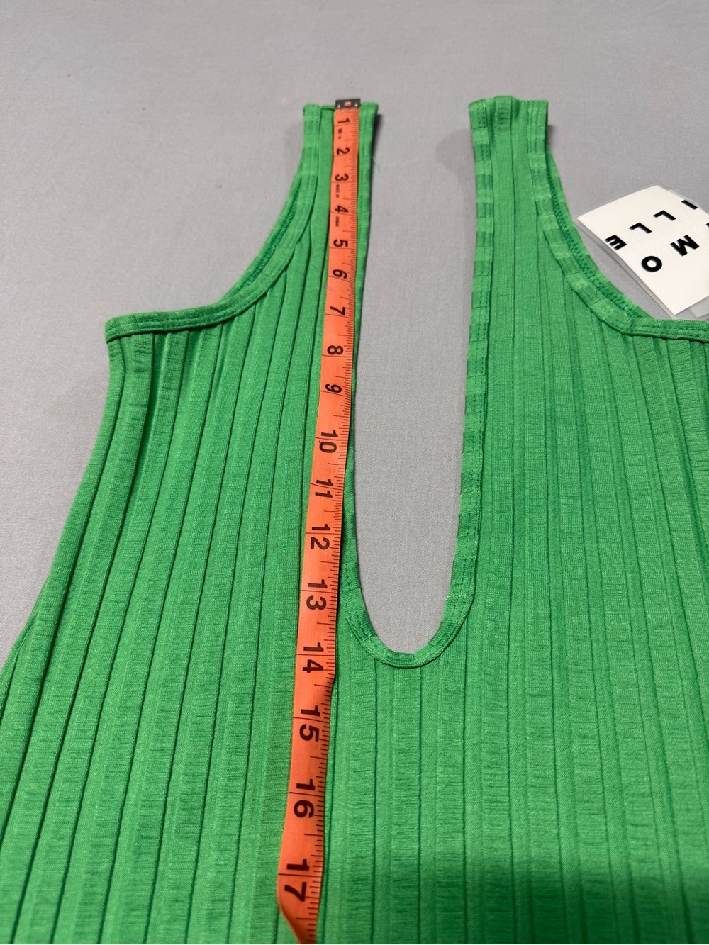 Simon Miller Green Ribbed Deep V-Neck Maxi Dress - Picture 6 of 10